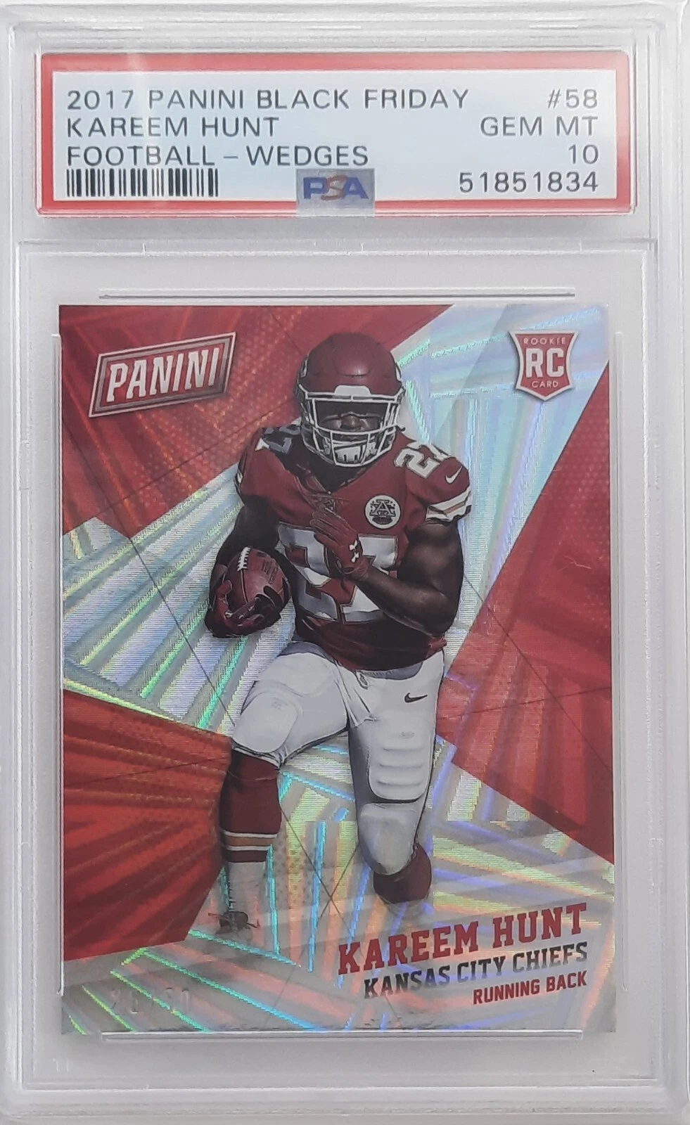 Kareem Hunt Panini Black Friday Football #58 Wedges