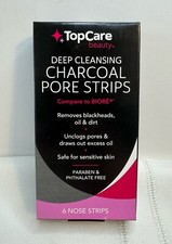 TopCare Deep Cleaning Charcoal Pore Strips 2 Boxes Total of 12 Nose Strips