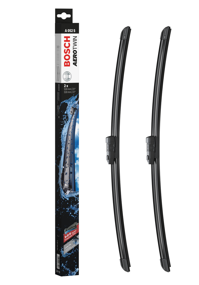 Skoda Fabia Mk2 Front Windscreen Wiper Blade Set 2006 to 2014 BOSCH AEROTWIN