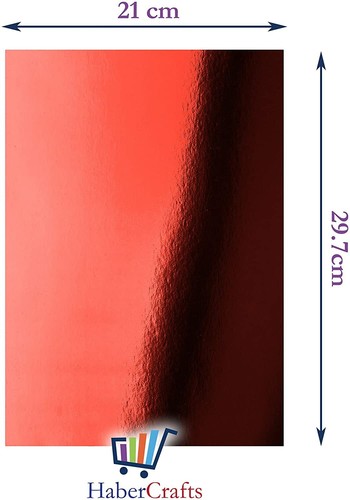Tarjeta espejo A4 oro plata surtidos colores tablero espejo metálico espesor 250gsm - Imagen 2 de 12