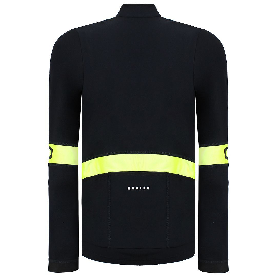 Oakley Road Thermal Jersey Sweatshirt Men Cycling Hi Viz Jacket Black