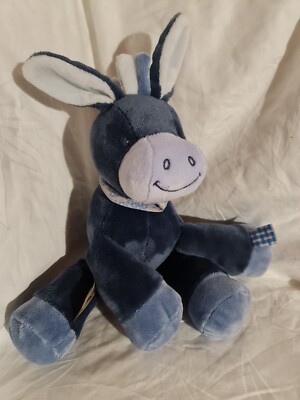 Doudou Cheval Nattou - Collection Alex et Bibou - bleu-NEUF
