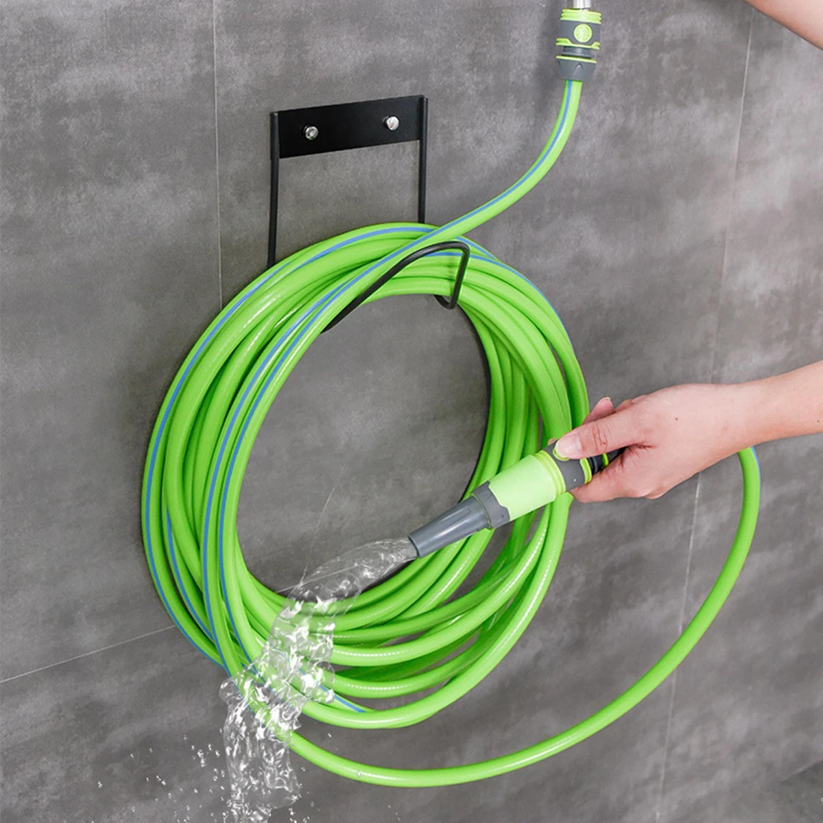 Garden outlet hose hangers
