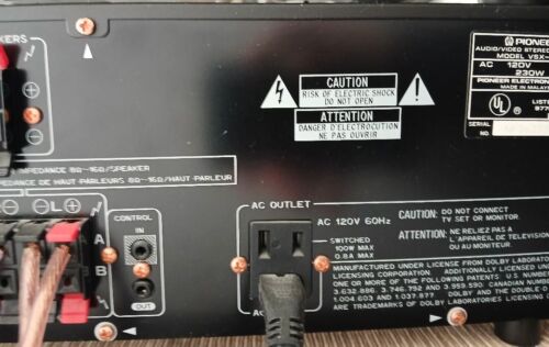 Pioneer VSX-402 Audio/Video Stereo Receiver Dolby Surround Home Cinema - Works - Picture 7 of 9