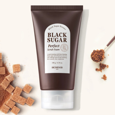 SKIN FOOD Black Sugar Perfect Scrub Foam 180g