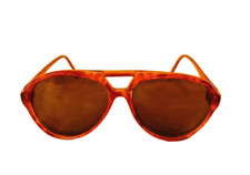 Vintage Aviator Red Sunglasses Double Bridge Glasses Eyewear 60s 'Frame Only'  