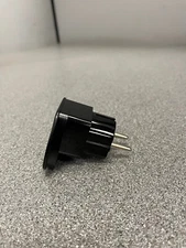 Goobay World to EU Travel Adapter Black safety plug (type F, CEE 7/7) UK socket