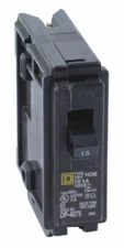 Square D HomeLine 15 amps Plug In Single Pole Circuit Breaker