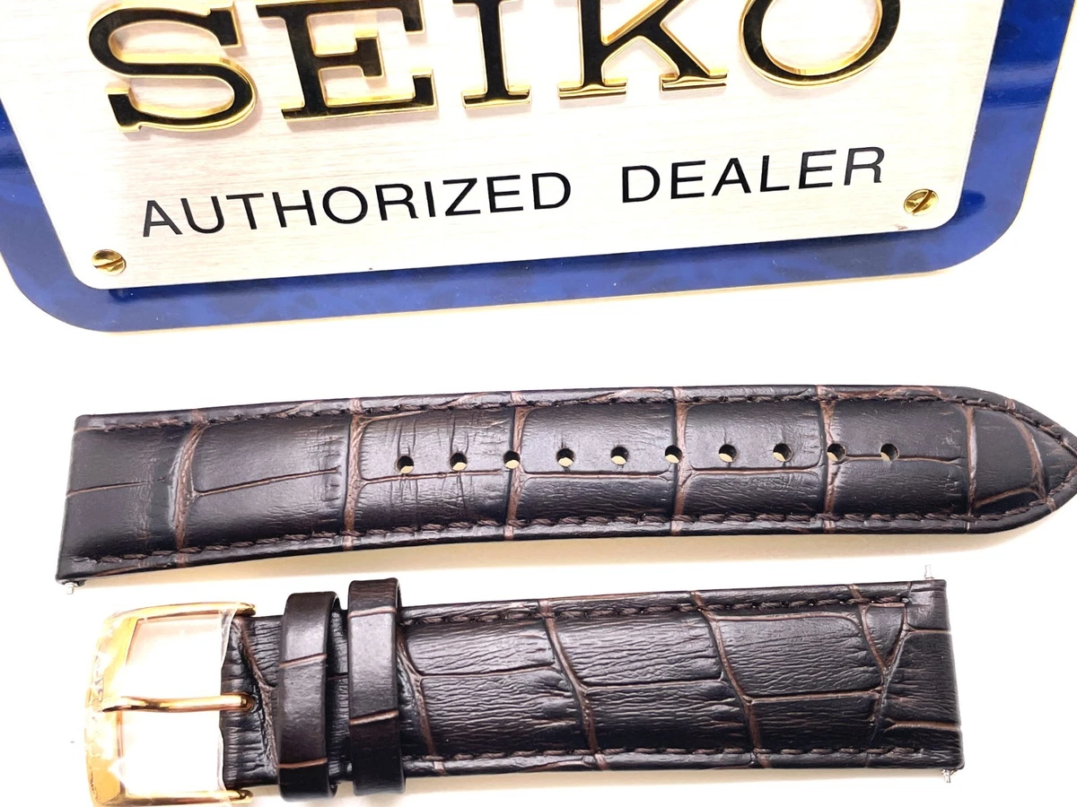 Seiko Leather Wristwatch Bands 20 mm Band Width for sale - eBay