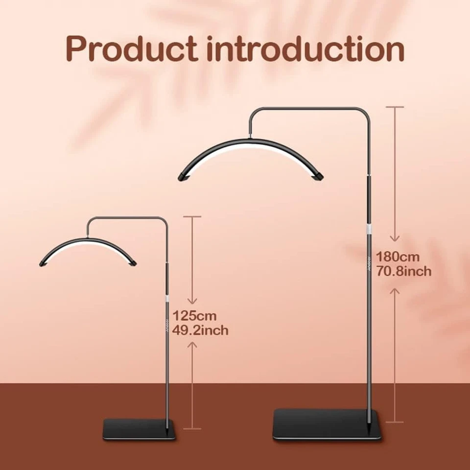 Lámpara de media luna 36W con soporte para teléfono ajustable luz de media luna Foto 2 de 4