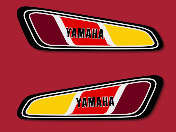 Kit sticker YAMAHA DT 125 pour restaurer une moto ancienne 1977 DTE DTF rouge