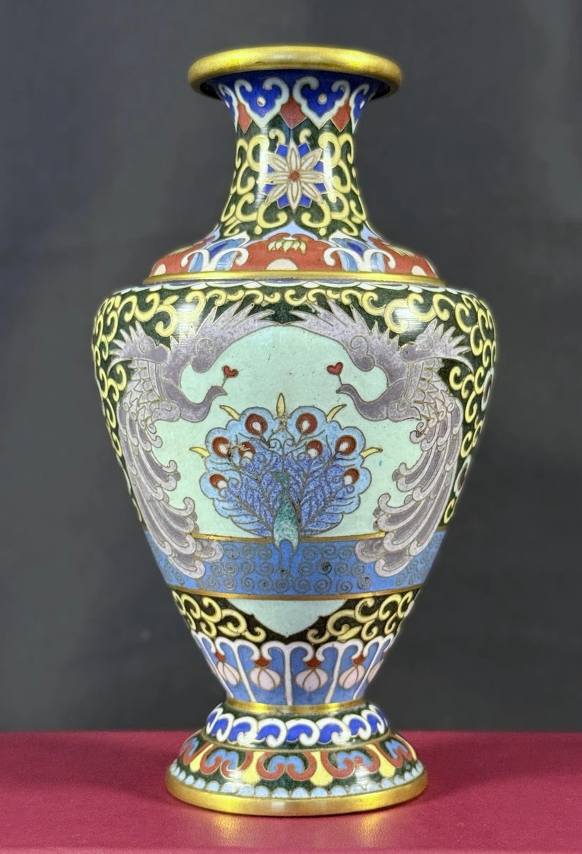 孔雀花瓶中国古董花瓶| eBay