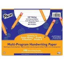 Pacon Multi-program Handwriting Paper - 500 Sheet - Ruled - 8" X 10.50" - 1 Each