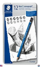 STAEDTLER Mars Lumograph 12-Pack Eco-Friendly Break-Resistant Graphite Pencils
