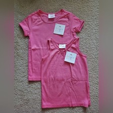 Hanna Andersson Pink Shirt and Tank Top Pima Cotton Set