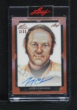 2021 Leaf Art of Hockey Portrait Bronze 3/35 Gerry Cheevers #PA-GC1 Auto HOF v9t