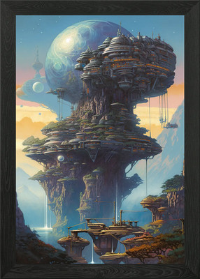 Hyperrealismus Alien Kolonie Gerahmtes Wandbild Poster Leinwanddruck Bild
