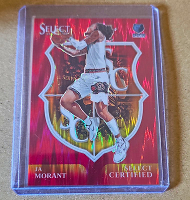 Panini Select Ja Morant Grizzlies Select Certified Pink Cracked Ice Prizm /99