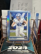 2025 Panini Donruss Optic Sam LaPorta Silver Holo Prizm #196 Detroit Lions 