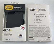 New OtterBox Defender Series Case with Holster Case For iPhone 15-Black