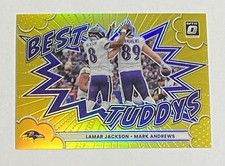 2025 Donruss Optic Lamar Jackson Mark Andrews Best Tuddys True Gold #/10 🔥 🔥