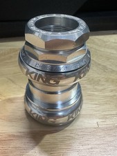 Chris King GripNut Zestaw słuchawkowy 1" Gwintowany srebrny Polerowany styl retro MTB BMX Road