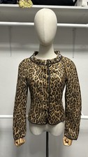 VTG 90's Moschino Cheap  Chic Velour Leopard Animal Print Blazer Jacket