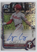 2022 Bowman Chrome Prospect Speckle Refractor /299 Logan Cerny #CPA-LC Auto 0mw5
