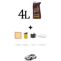 Hoffcar Wartungsset 4 Filter Und 4L ÖL FüR Peugeot 407 1.6 Hdi 80KW Ab 2004