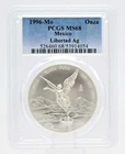 1 oz Silver Mexico Libertad 1996 PCGS MS68 KEY DATE TOP Express Shipping