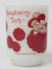 Vintage 1980 Anchor Hocking Strawberry Shortcake / Raspberry Tart Milk Glass Mug
