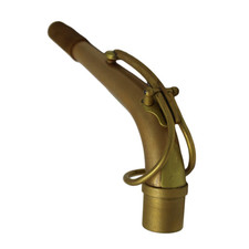 Imported Brass SBA Style Alto Sax Curved Neck Unlacquered Raw Brass Eb Sax