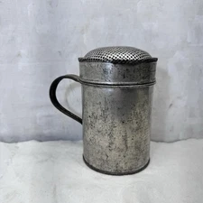 Large Flour Sugar Kitchen Shaker Metal Vintage