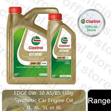 Castrol EDGE 0W-30 A5/B5 Car Engine Oil Fully Synthetic, 1, 4, 5 or 8L