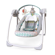   Portable Baby Swing   Automatic 6-Speed Infant Swing with Music, Taggies  Rem