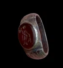 ANCIENT ROMAN SILVER INTAGLIO RING  FORTUNA- 2nd Century AD    (R2042)