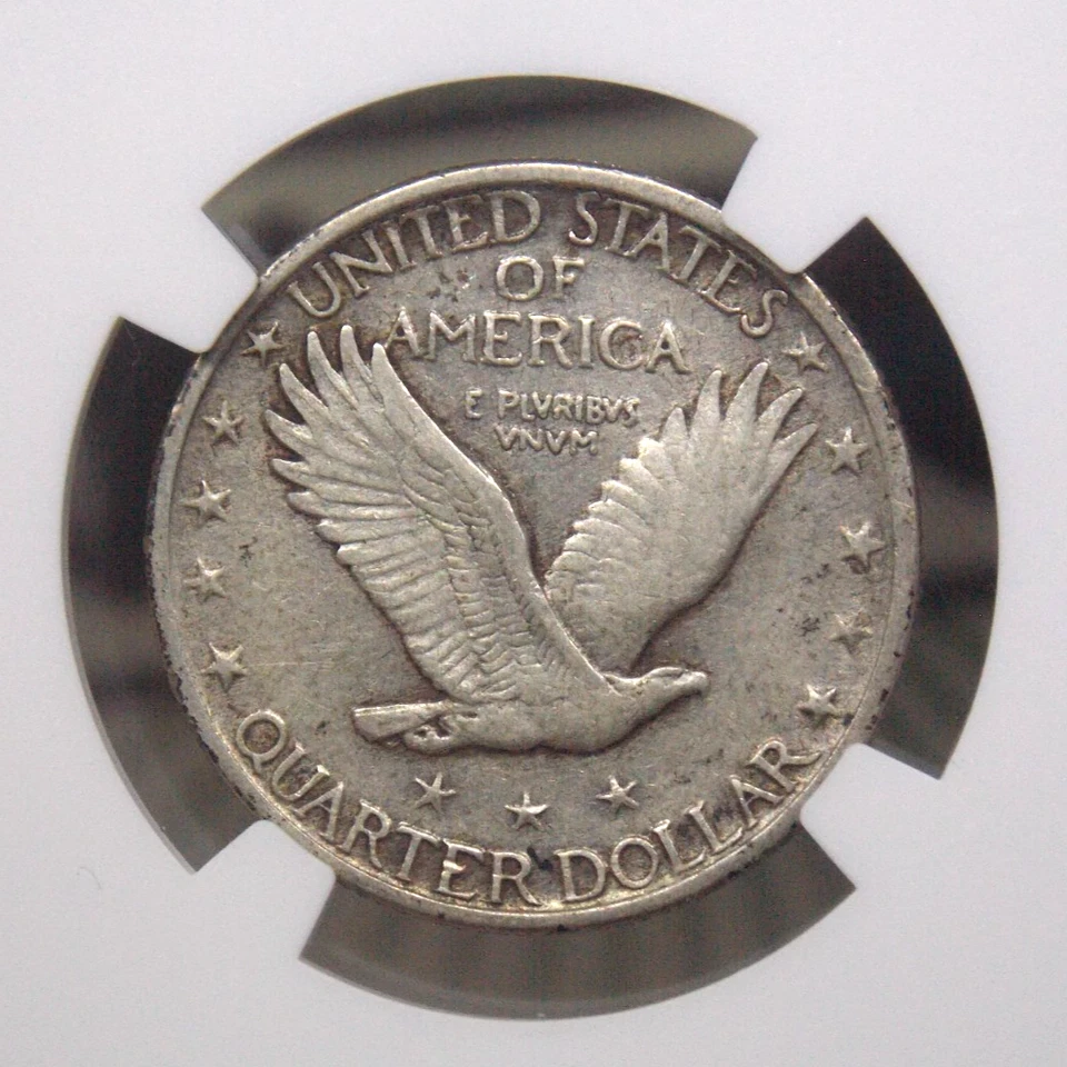 1921 "P" Standing Liberty SILVER Quarter 25c NGC XF40 #002 Extra Fine ECC&C, Inc - Image 2 of 4