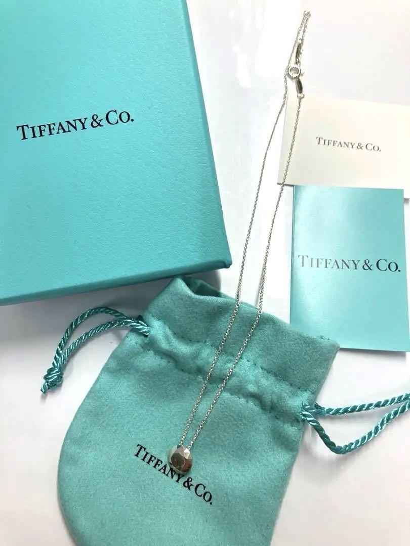 ティファニー スノーフレーク チャーム AG925 TIFFANY&Co. Ag925 Necklace Faceted Cut Silver w/Storage Bag