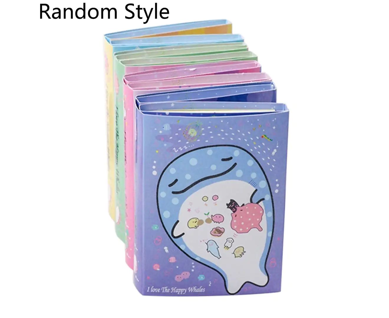 Cute Whale Foldable Memo Pad Sticky Notes Bookmark Gift Stationery
