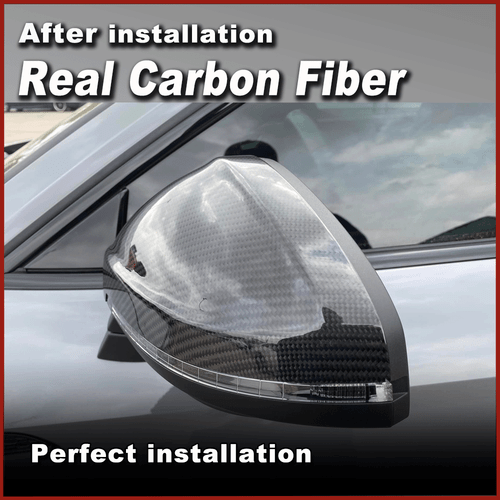 Tapas de retrovisores exteriores de carbono carcasa Side Mirror Covers para Audi B9 A4L RS4 A5 RS5 - Imagen 2 de 10