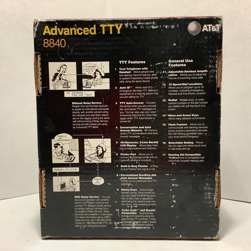 AT&T Lucent Advanced TTY 8840 All in One Telephone w/Box - Zdjęcie 9 z 10
