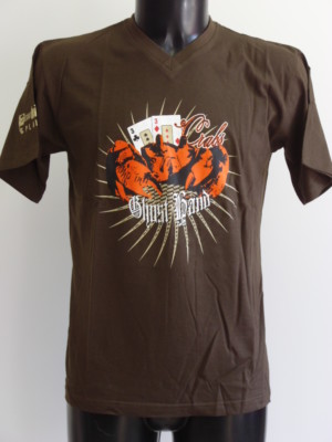THEME POKER T-SHIRT ''LIMP'IN'' MODELL CRABS HERREN V-AUSSCHNITT / GRÖSSE S