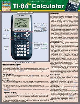 Ti 84 Plus Calculator (Quick Study Academic)  2013 by Inc. BarCharts - SHIPS NOW