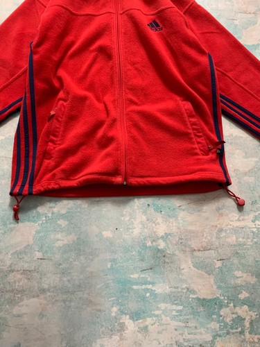 Vintage Adidas Fleece Full Zip Jacket 1990s men’s size Large Red Outdoor Life - Picture 18 of 24