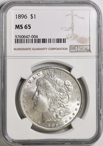 1896 Morgan Silver Dollar NGC MS65 $1
