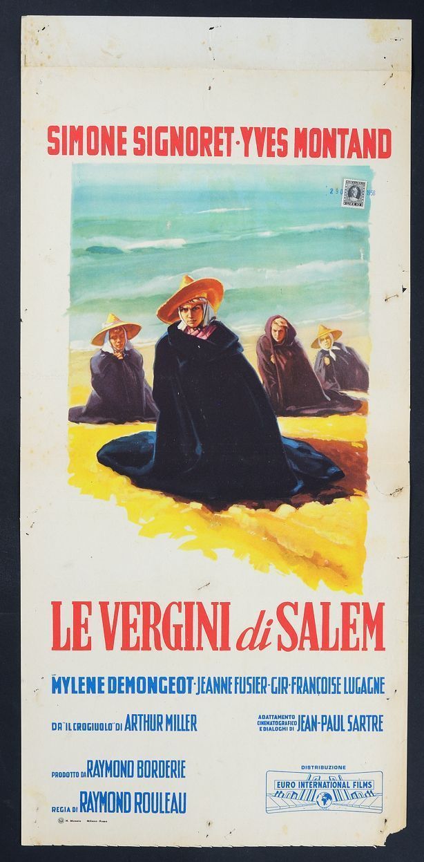 Locandina originale film Le vergini di Salem (1957) - Regia di Raymond Rouleau