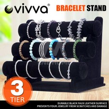 Vivva 3-Tier Jewelry Bracelet Watch Display Holder Stand Showcase Rack Organizer
