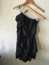 AKIRA Chicago Black One Shoulder Black Ruffle Dress NWT S ?