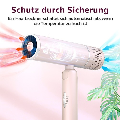 Haartrockner Haarföhn Ionen Föhn Faltbarer Fön Schnelltrocknender Föhn Diffusor - Bild 5 von 11