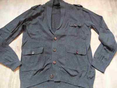 H&M Great Long Cardigan Grey Size M Excellent MS517